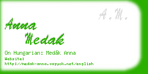 anna medak business card
